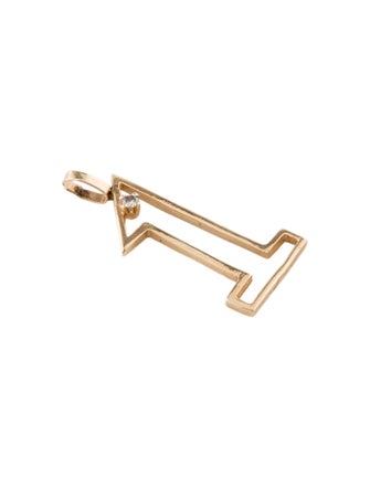 Pendant 14K Diamond Number One Pendant
