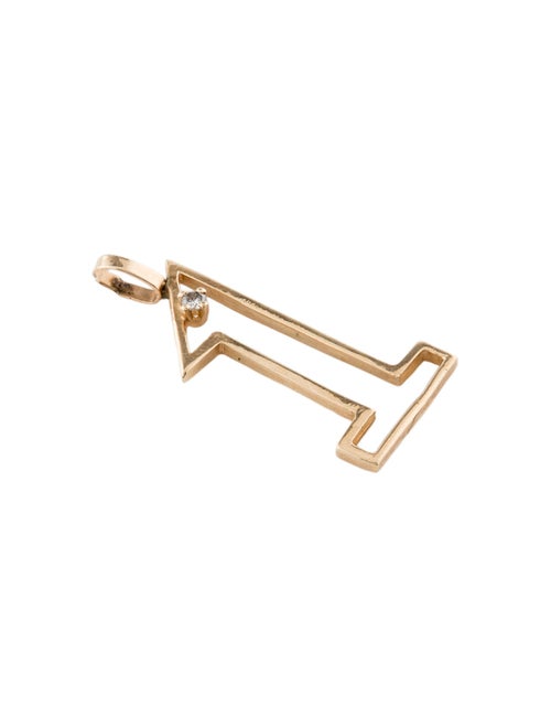 Pendant 14K Diamond Number One Pendant