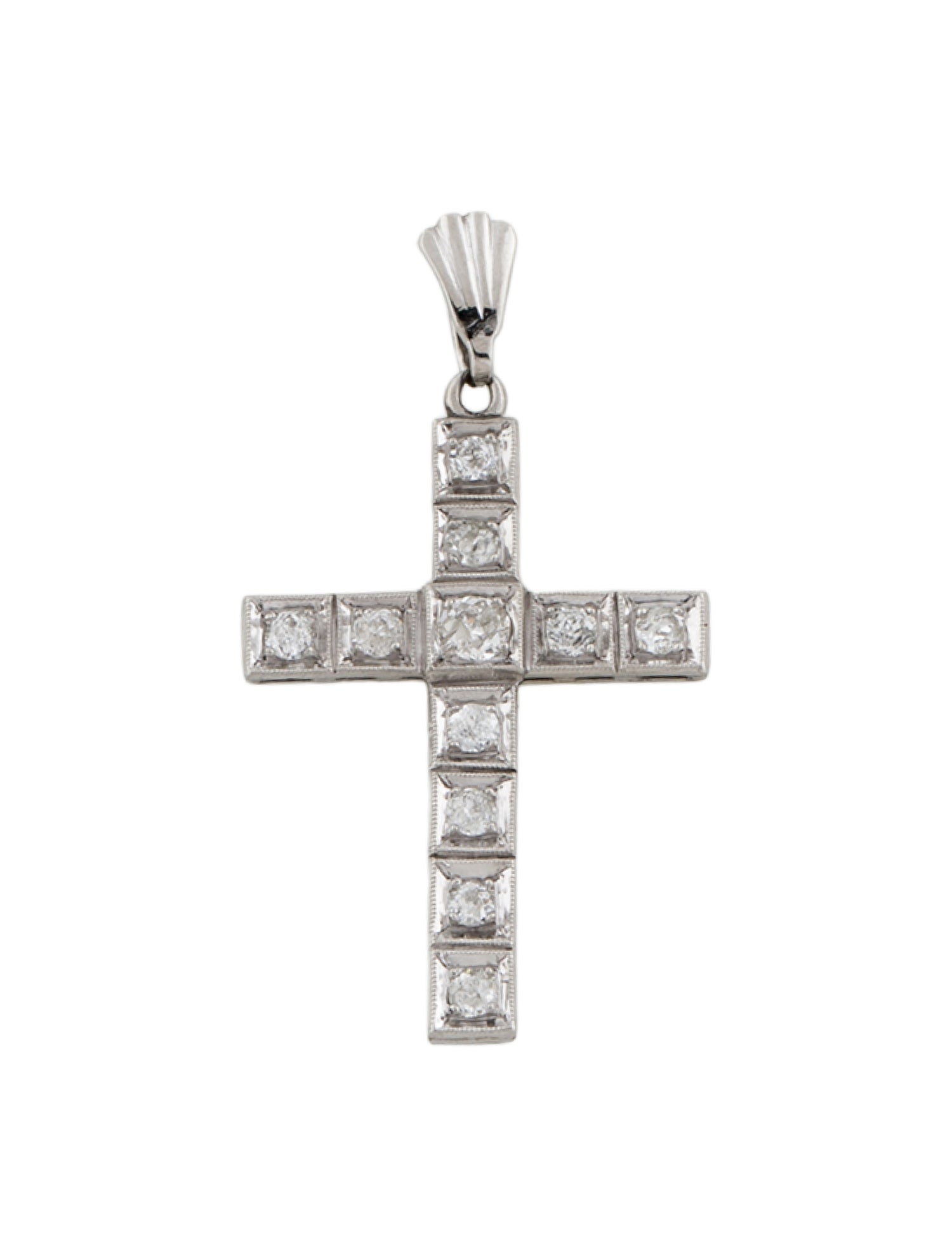 Pendant Platinum Diamond Cross