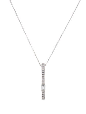 Pendant 14K Diamond Bar Pendant Necklace