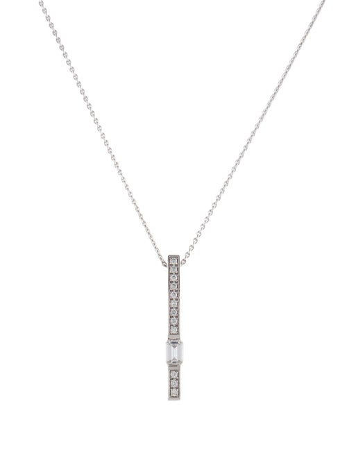 Pendant 14K Diamond Bar Pendant Necklace