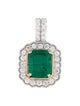 Pendant 18K 1.69ct Emerald & Diamond Pendant