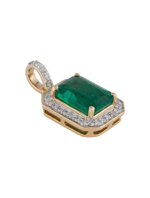 Pendant 14K 1.91ct Emerald & Diamond Pendant