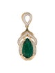 Pendant 14K 3.67ct Emerald & Diamond Pendant