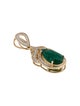 Pendant 14K 3.67ct Emerald & Diamond Pendant
