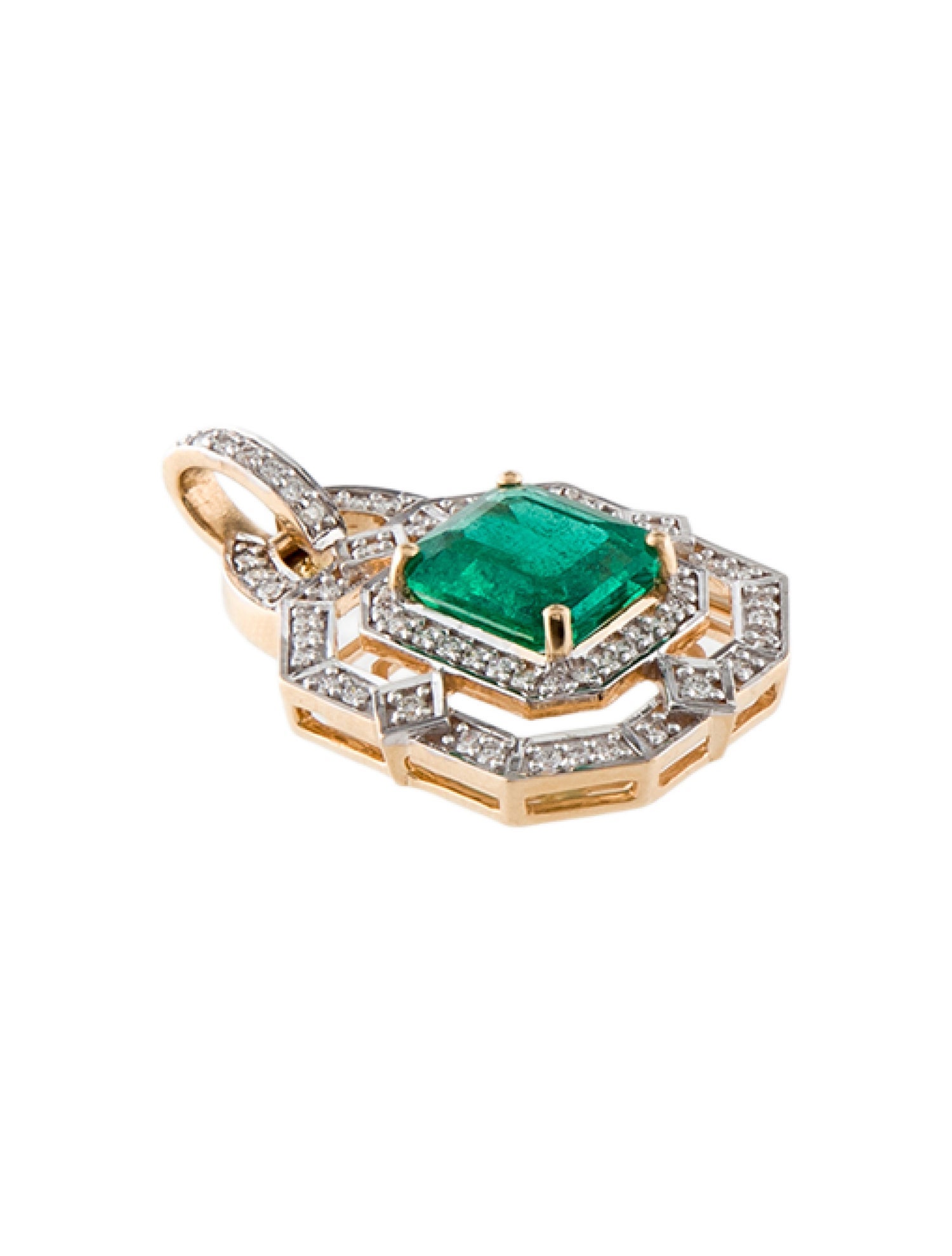 Pendant 18K 2.05ct Emerald & Diamond