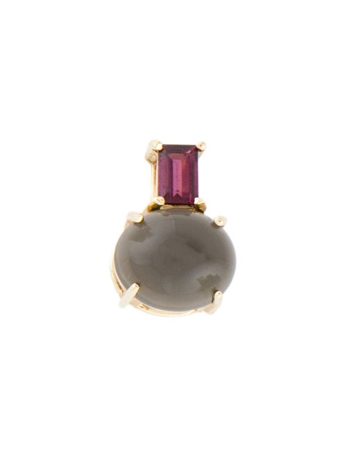 Pendant 14K Moonstone & Rhodolite Pendant
