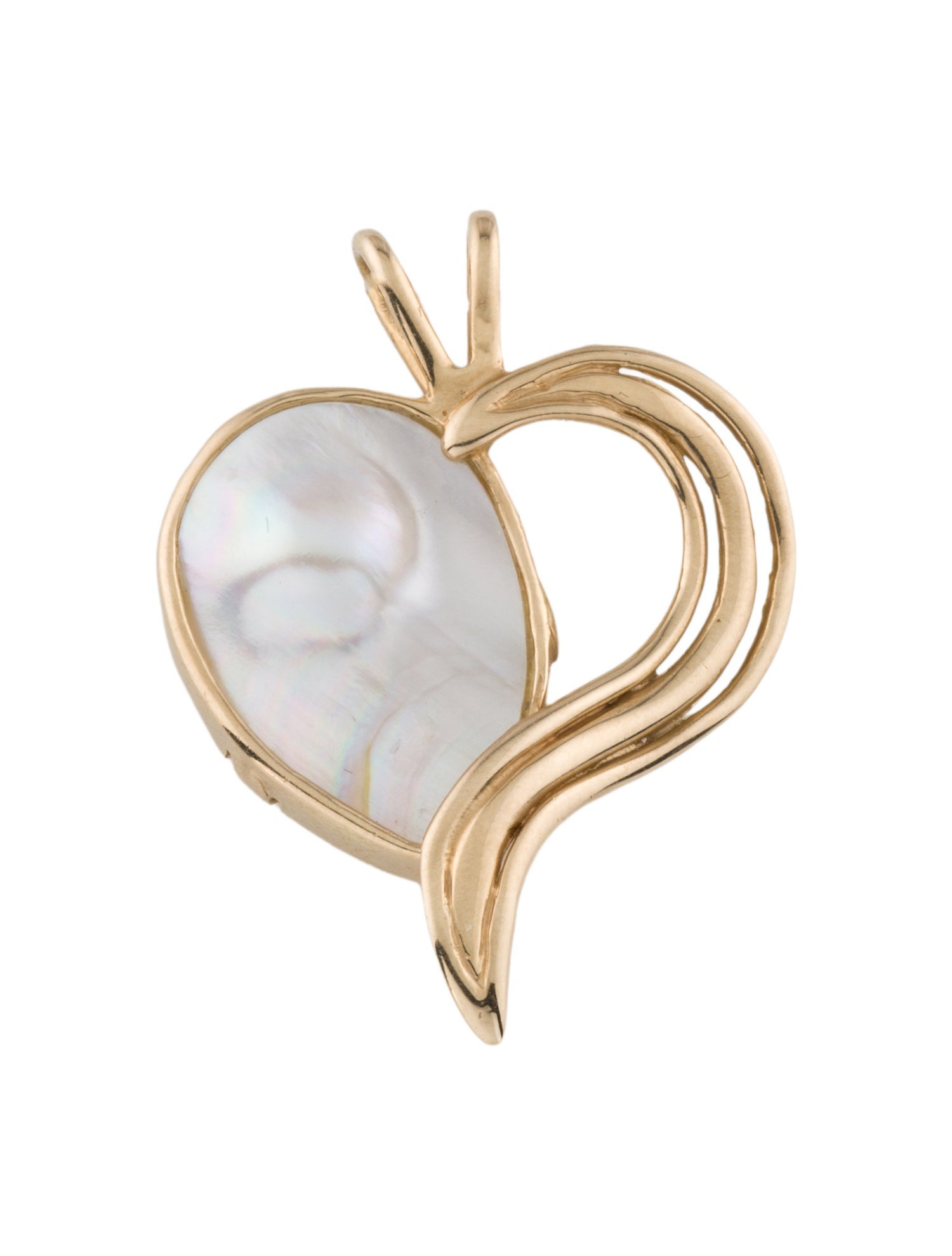 Pendant 14K Blister Pearl Heart