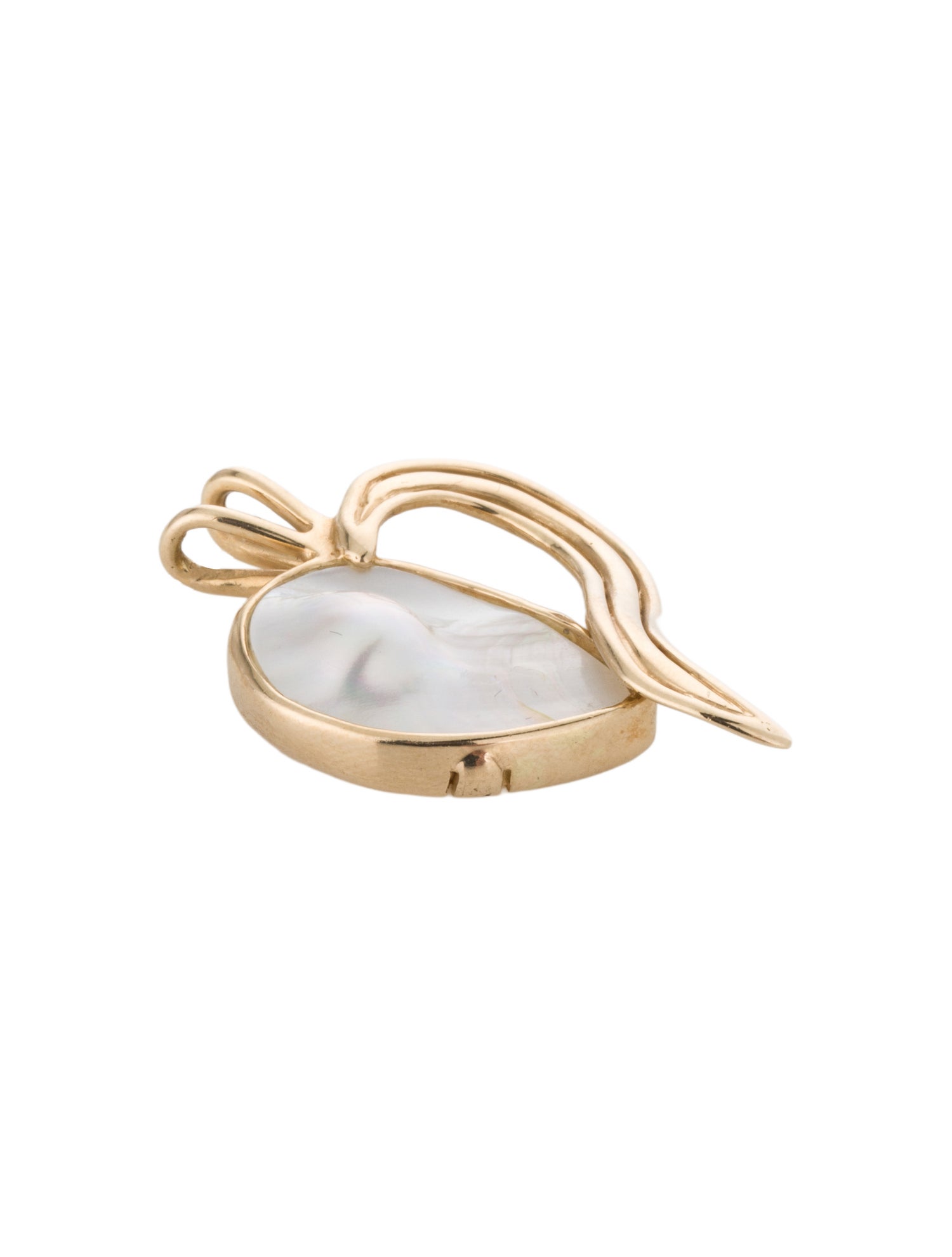 Pendant 14K Blister Pearl Heart
