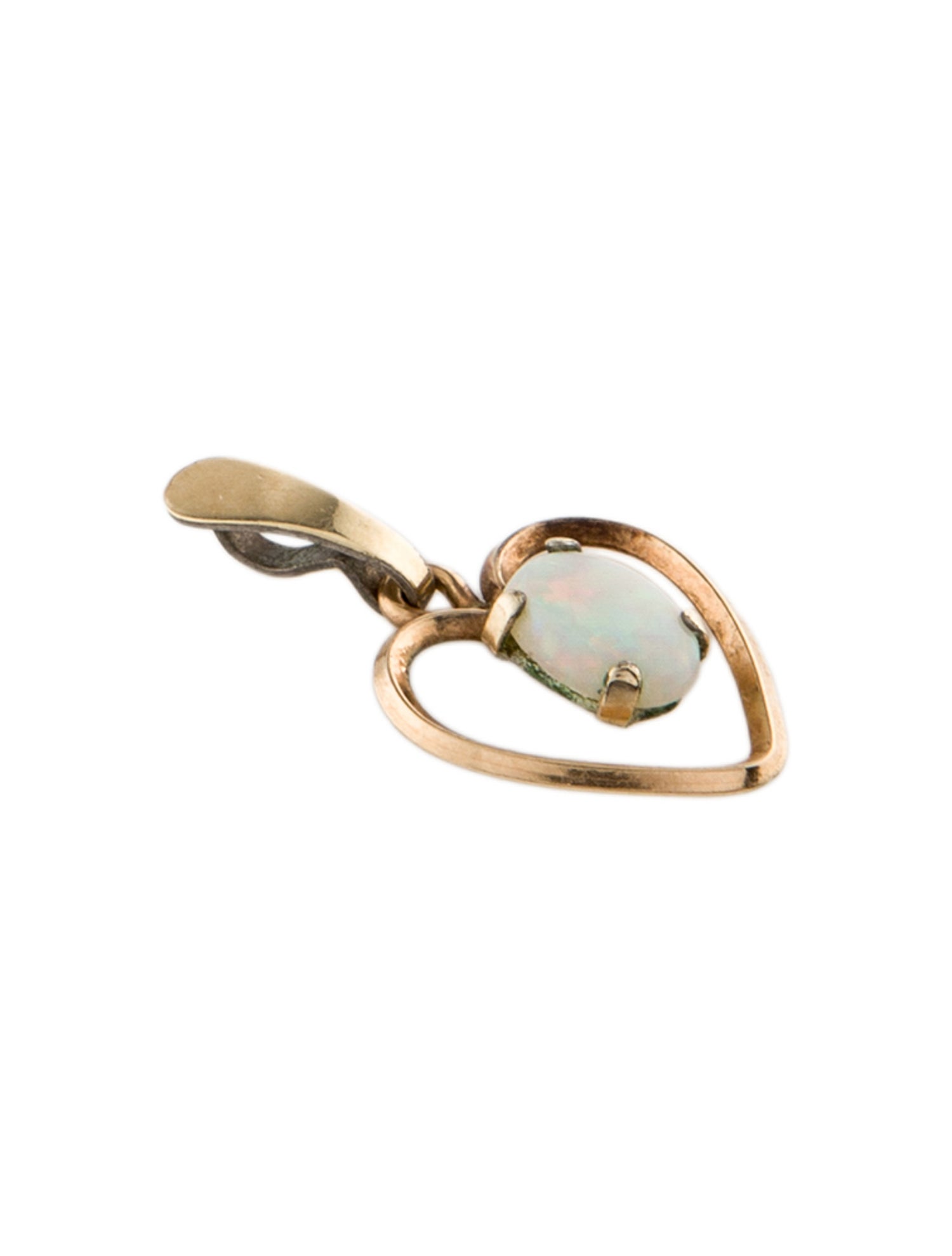 Pendant 14K Opal Heart Pendant