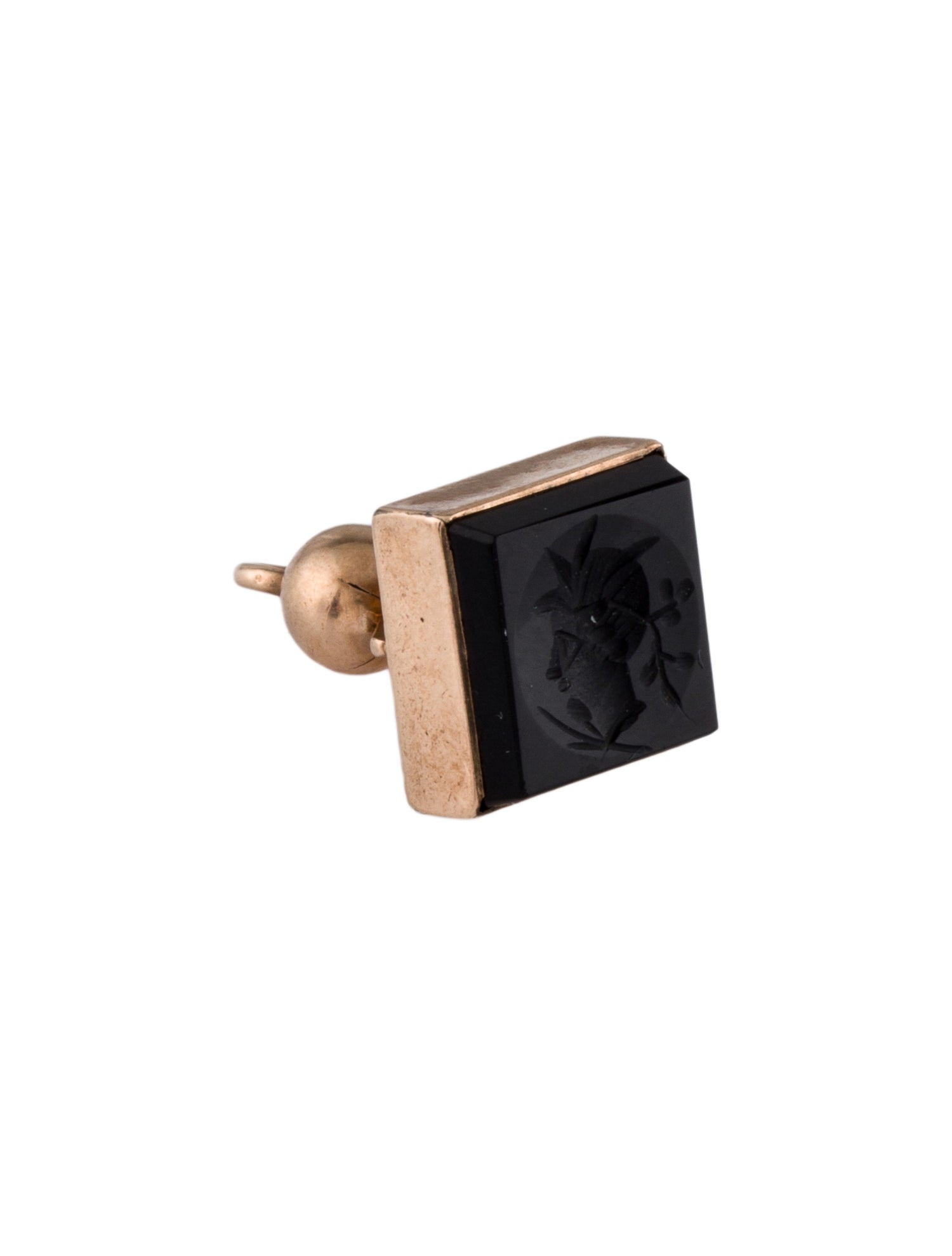 Pendant Vintage 10K Onyx Fob