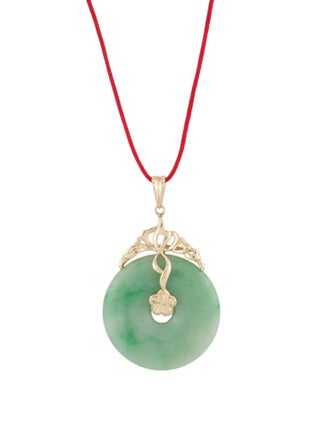 Pendant 14K Jadeite Pendant Necklace