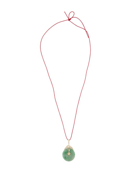 Pendant 14K Jadeite Pendant Necklace