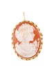 Pendant 18K Shell Cameo Convertible Pendant Brooch