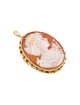 Pendant 18K Shell Cameo Convertible Pendant Brooch