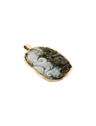 Pendant 14K Carved Jadeite Pendant