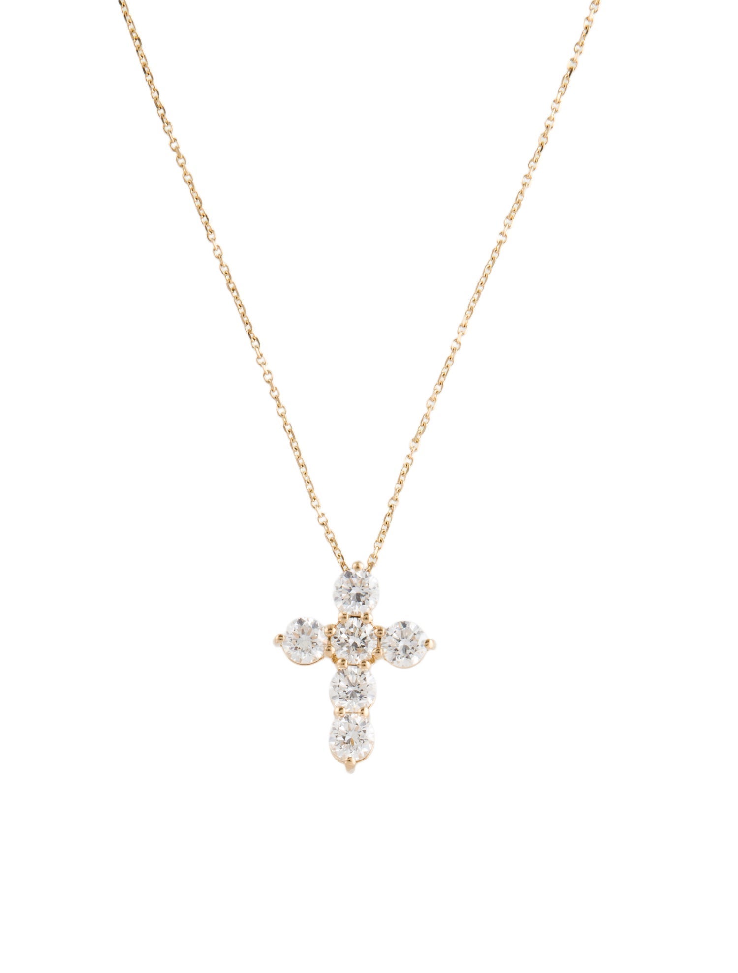 Necklace 14K 1.85ctw Lab-Grown Diamond Cross Pendant
