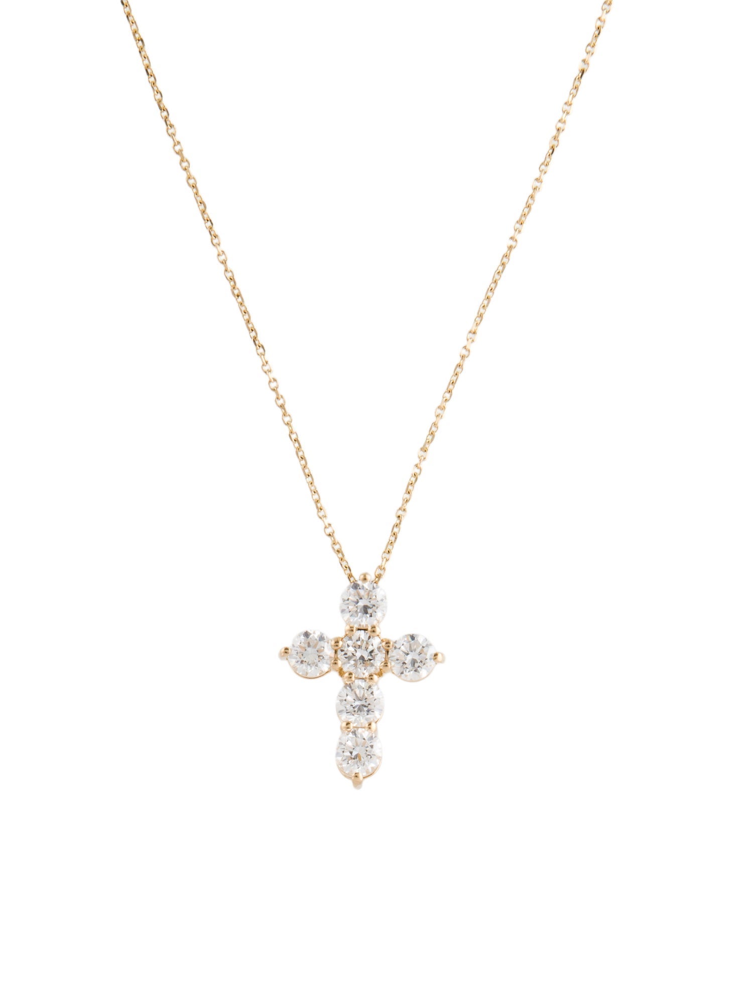 Necklace 14K 1.85ctw Lab-Grown Diamond Cross Pendant Necklace