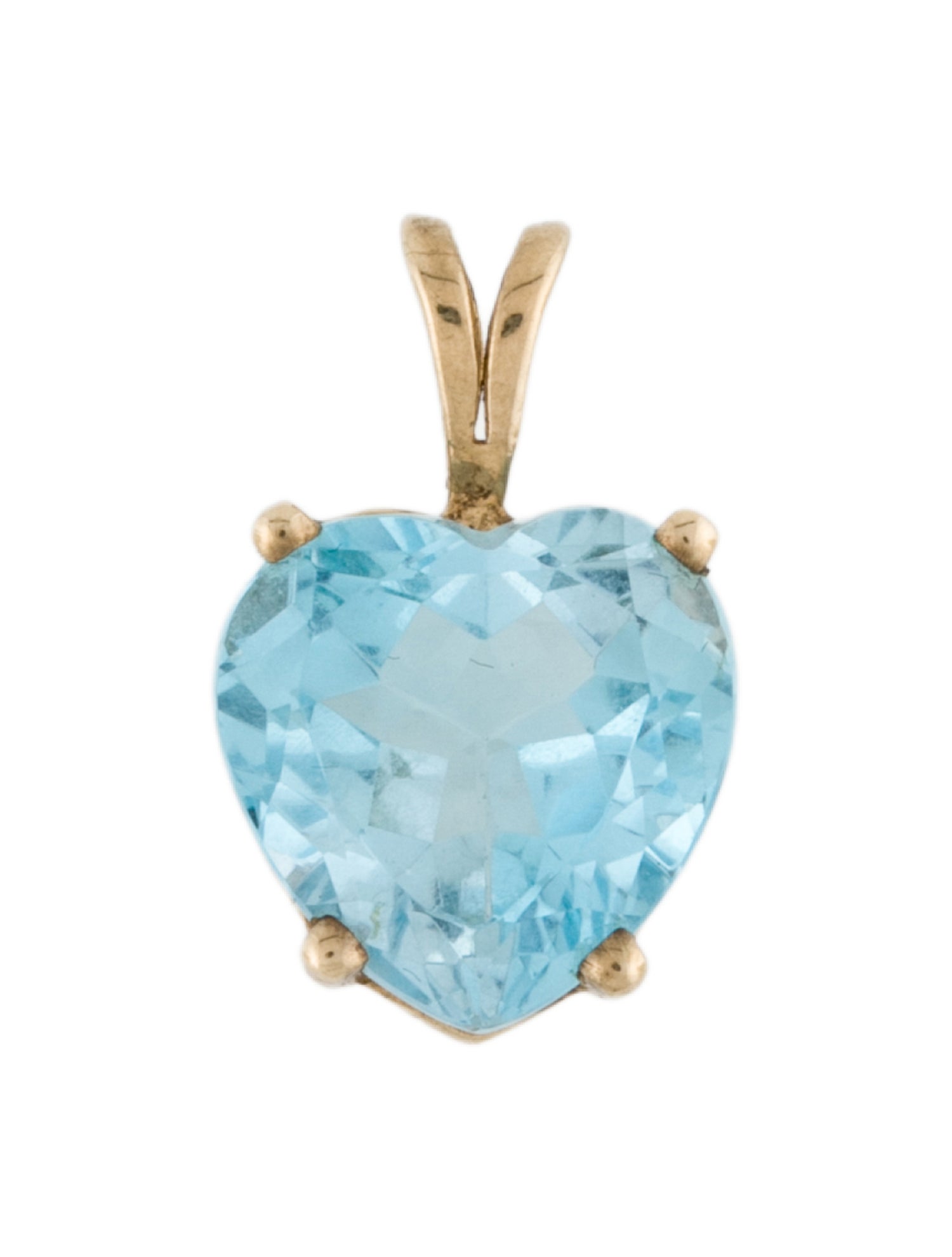 Pendant 14K Topaz Heart Pendant
