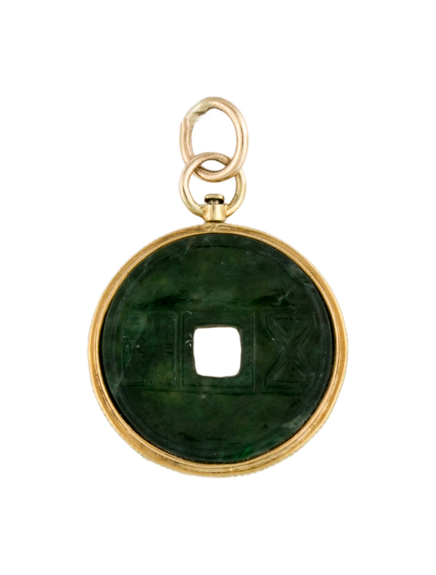 Pendant 14K Dyed Jadeite