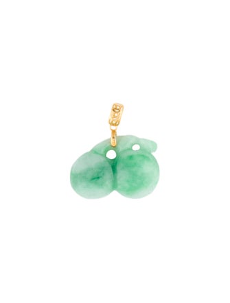 Pendant 18K Carved Jadeite Cherries Pendant