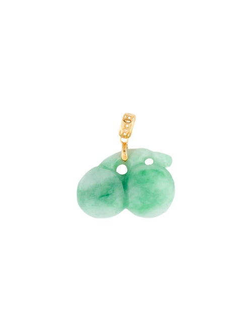 Pendant 18K Carved Jadeite Cherries Pendant