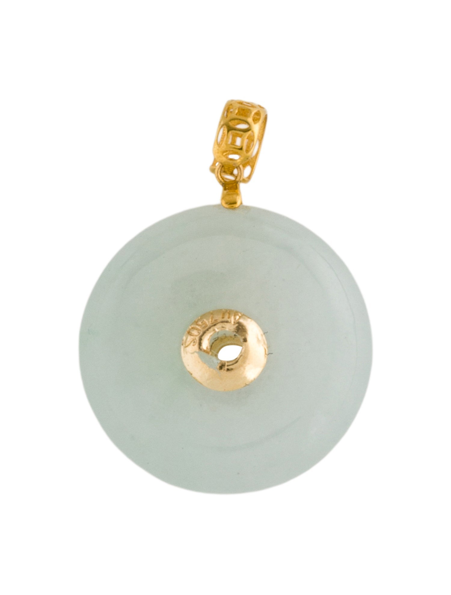 Pendant 18K Carved Jadeite