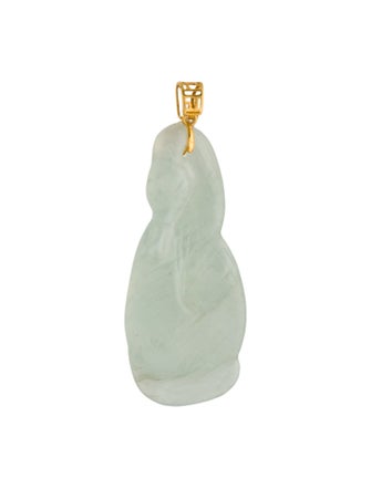 Pendant 18K Carved Jadeite Snake Pendant