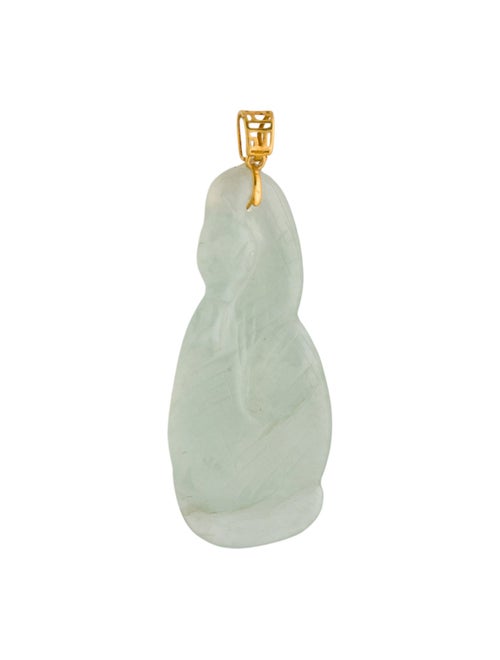 Pendant 18K Carved Jadeite Snake Pendant