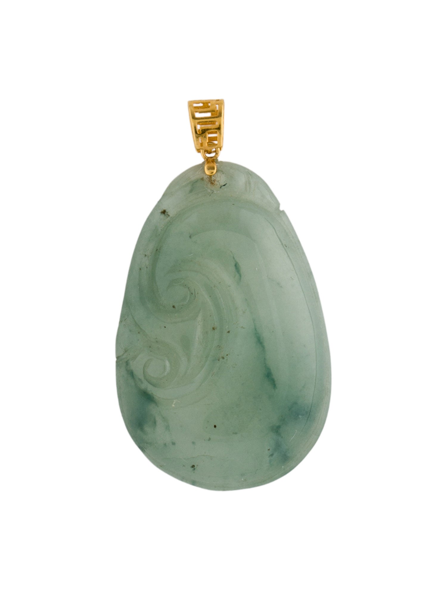 Pendant 18K Carved Jadeite