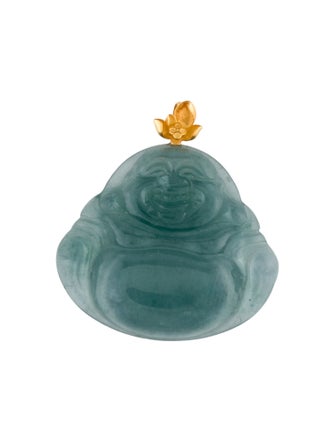 Pendant 18K Jadeite Carved Buddha Pendant