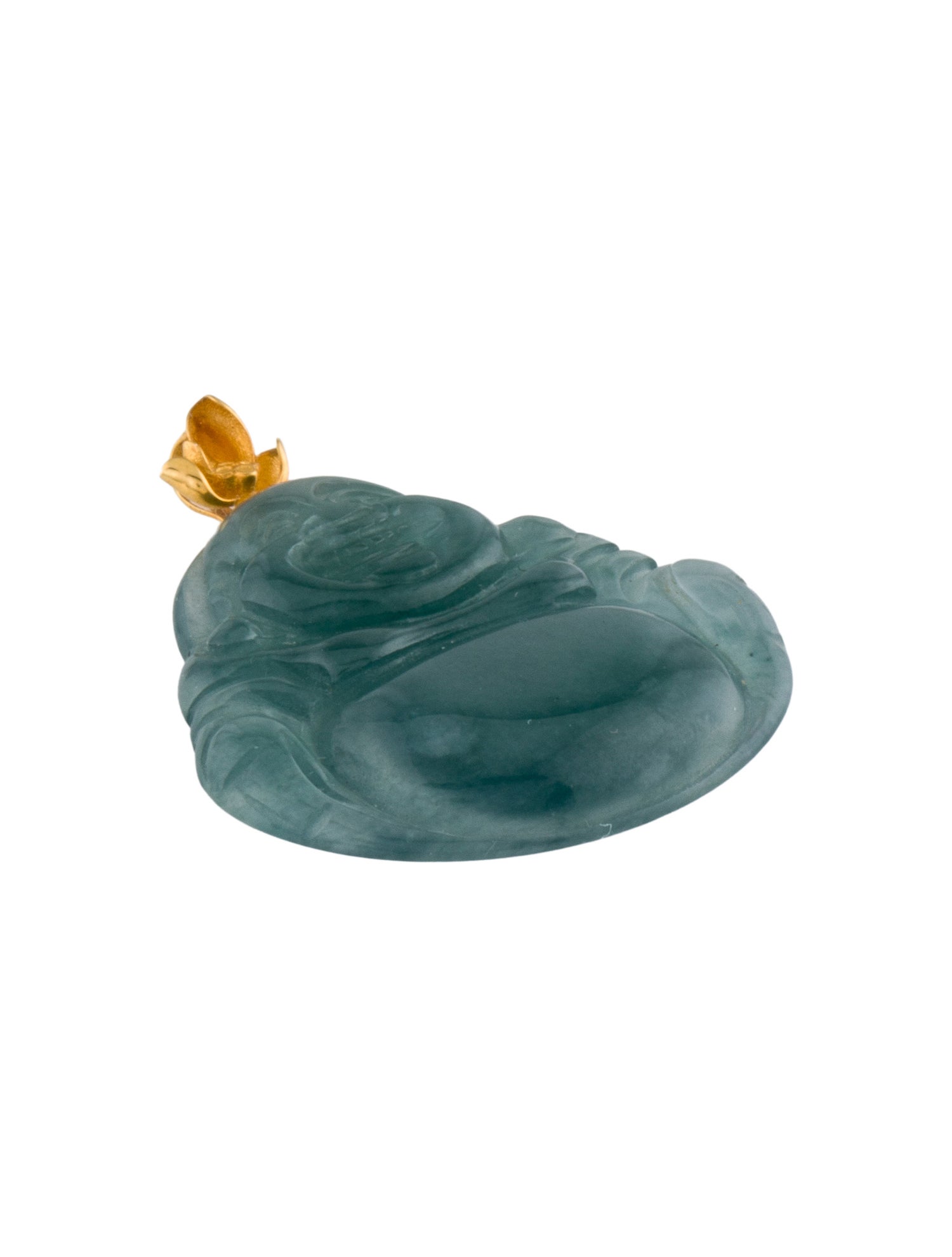 Pendant 18K Jadeite Carved Buddha