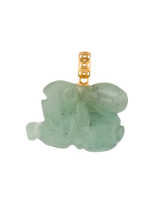 Pendant 18K Carved Jadeite Rabbit Pendant