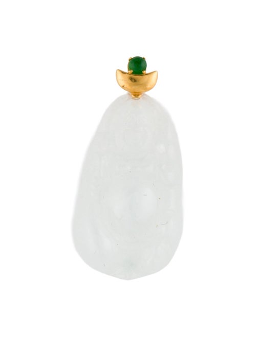 Pendant 18K Carved Jadeite Buddha Pendant