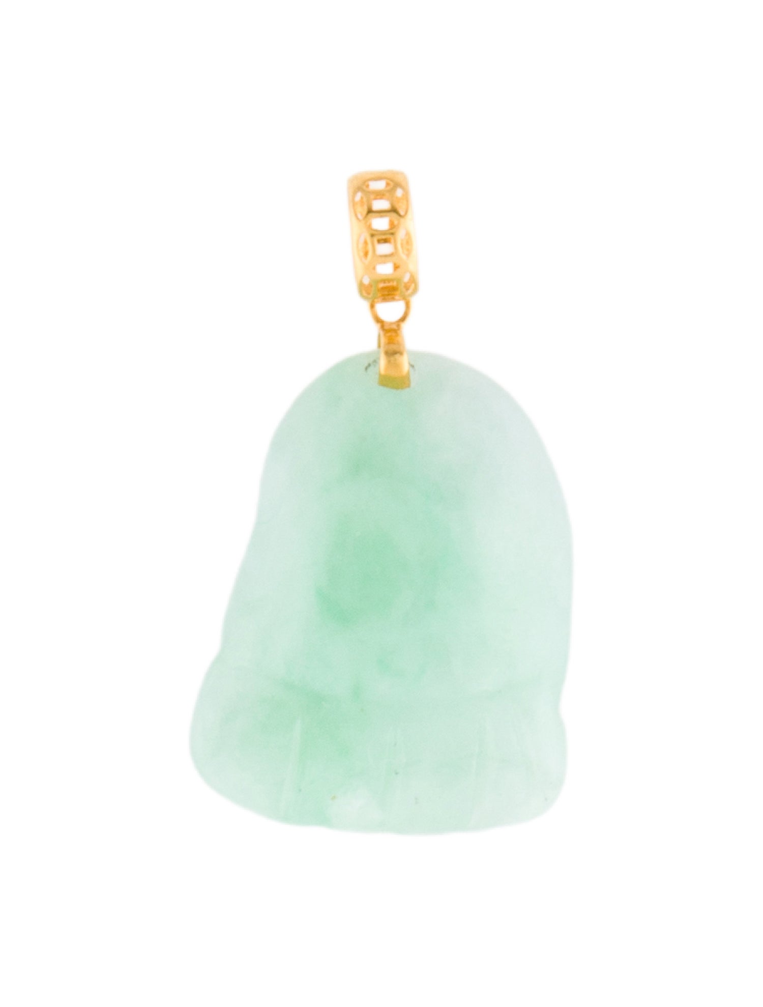Pendant 18K Carved Jadeite Foot