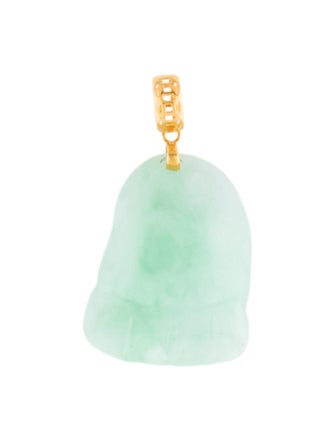 Pendant 18K Carved Jadeite Foot Pendant