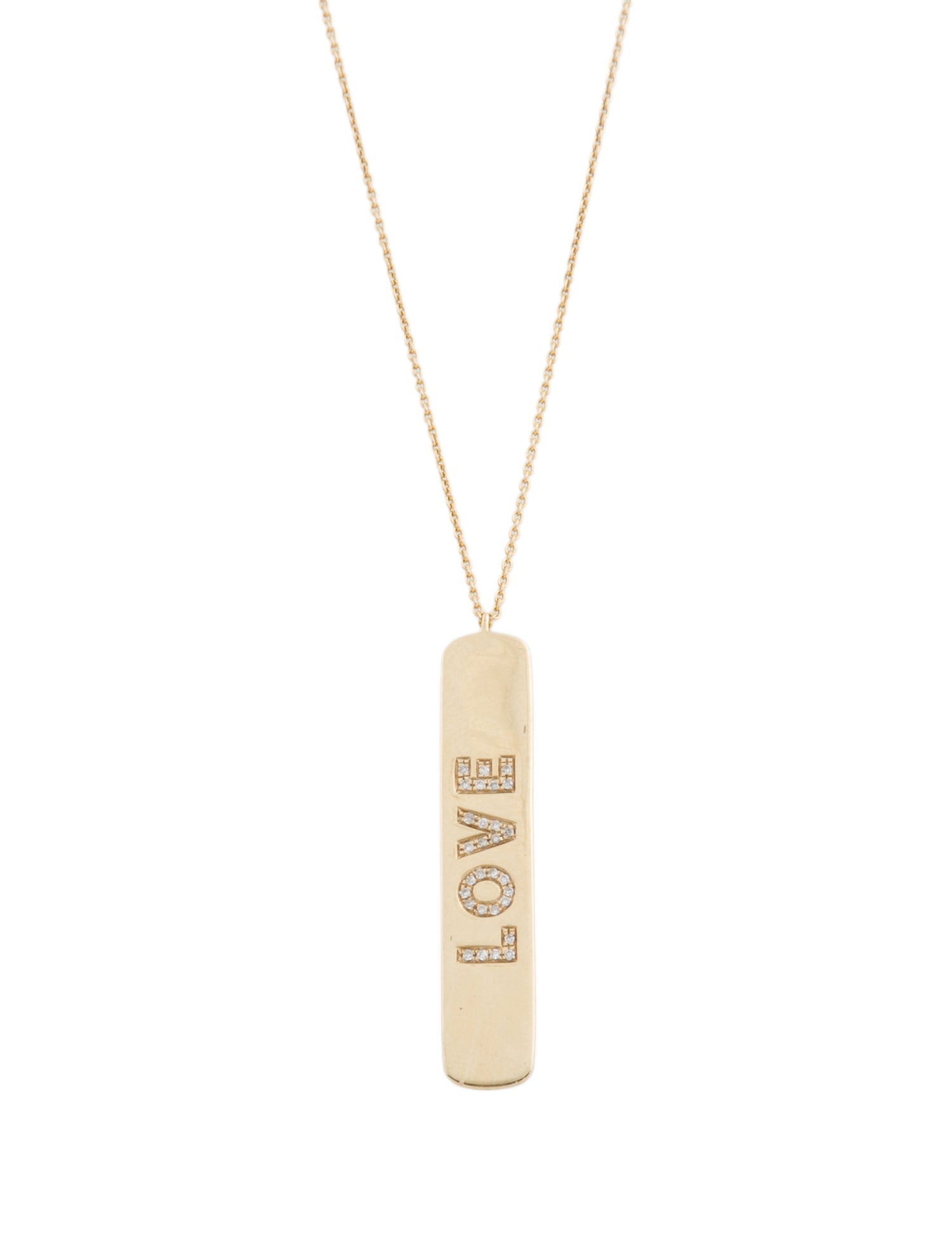 Pendant 14K Diamond Love Necklace