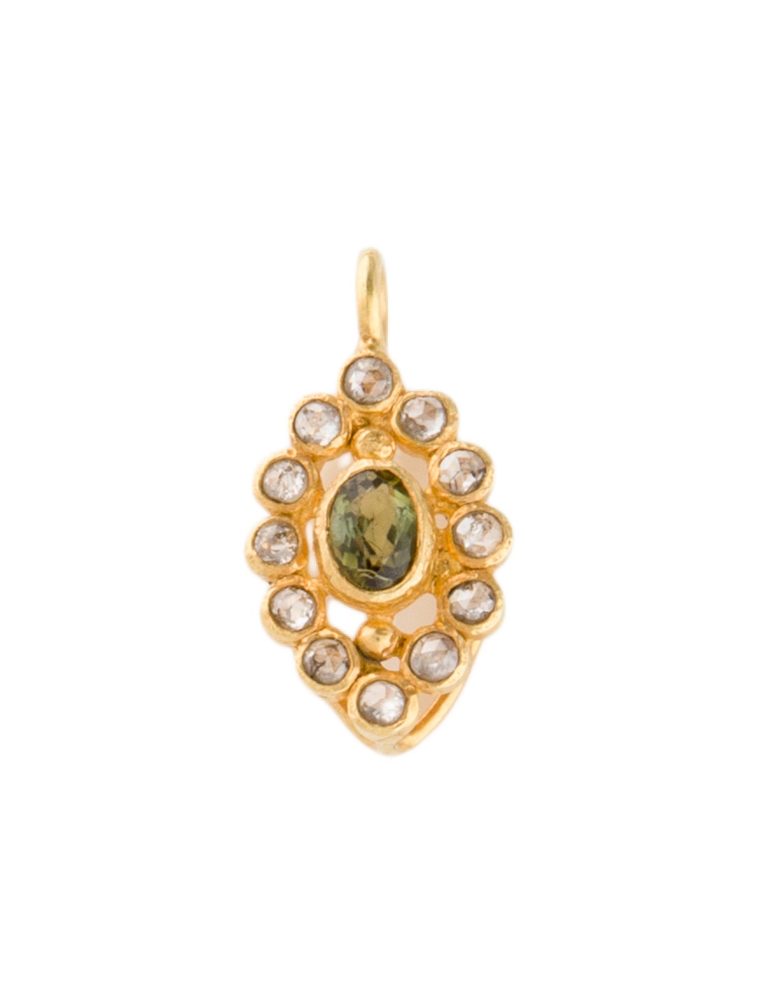 Pendant 18K Tourmaline & Diamond Pendant