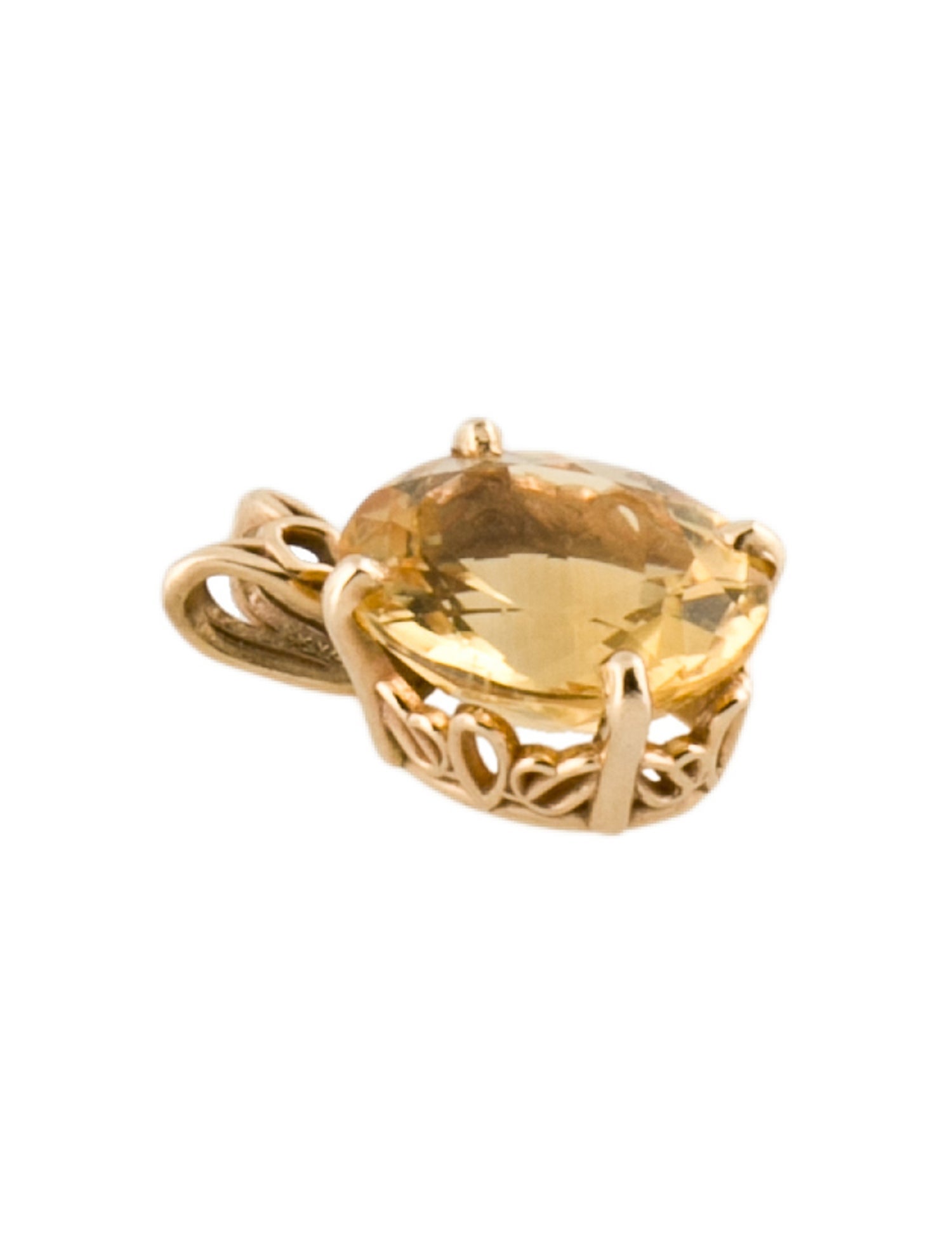 Pendant 14K 4.22ct Citrine