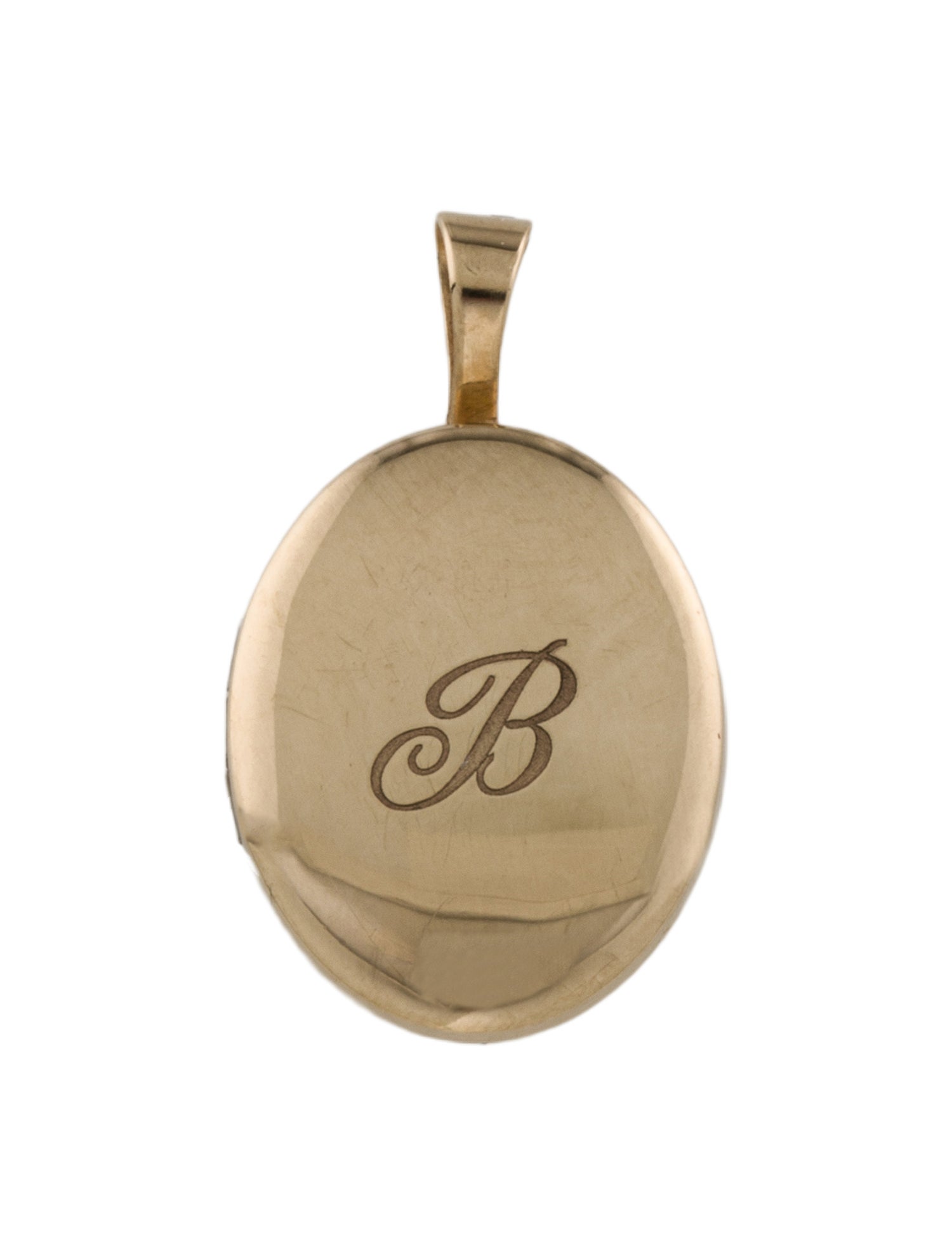 Pendant 10K 'B' Initial Locket