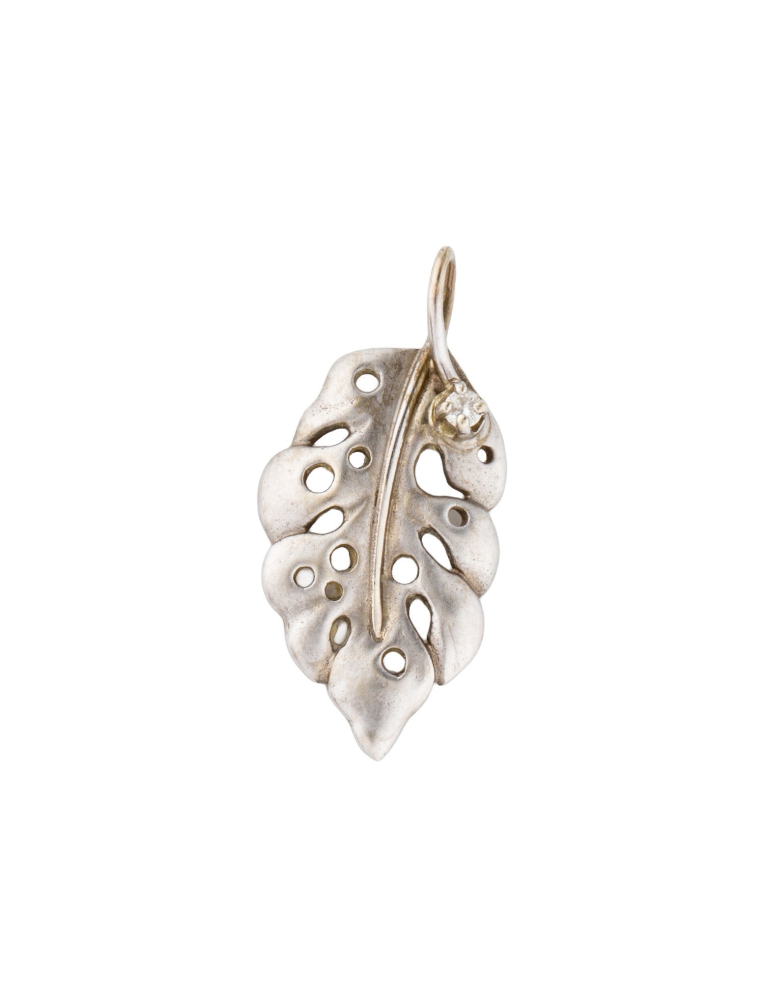 Pendant 14K Diamond Monstera