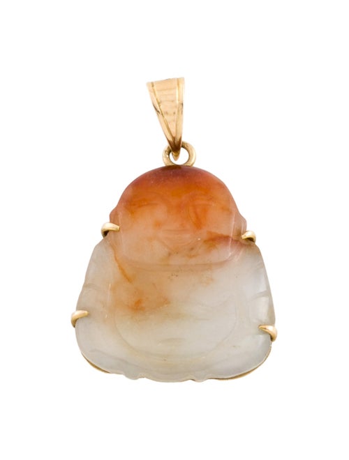 Pendant 14K Jadeite Buddha Pendant