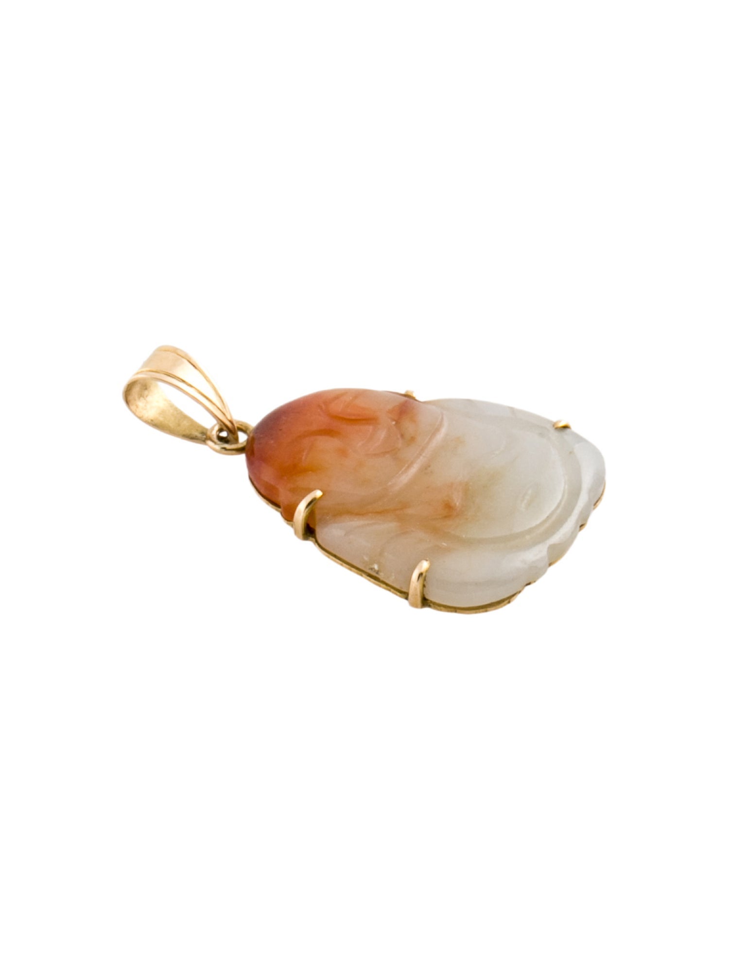 Pendant 14K Jadeite Buddha Pendant