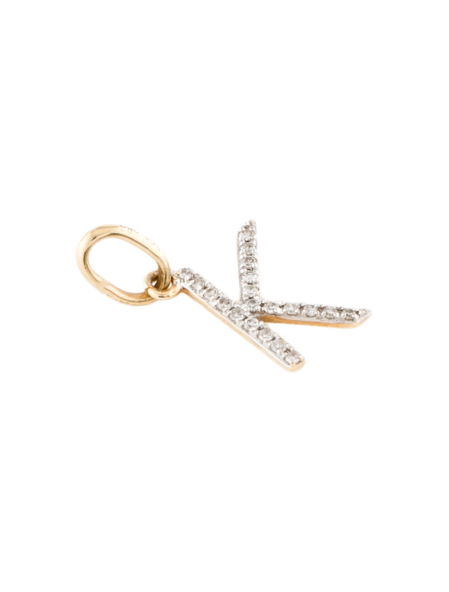 Pendant 14K Diamond K