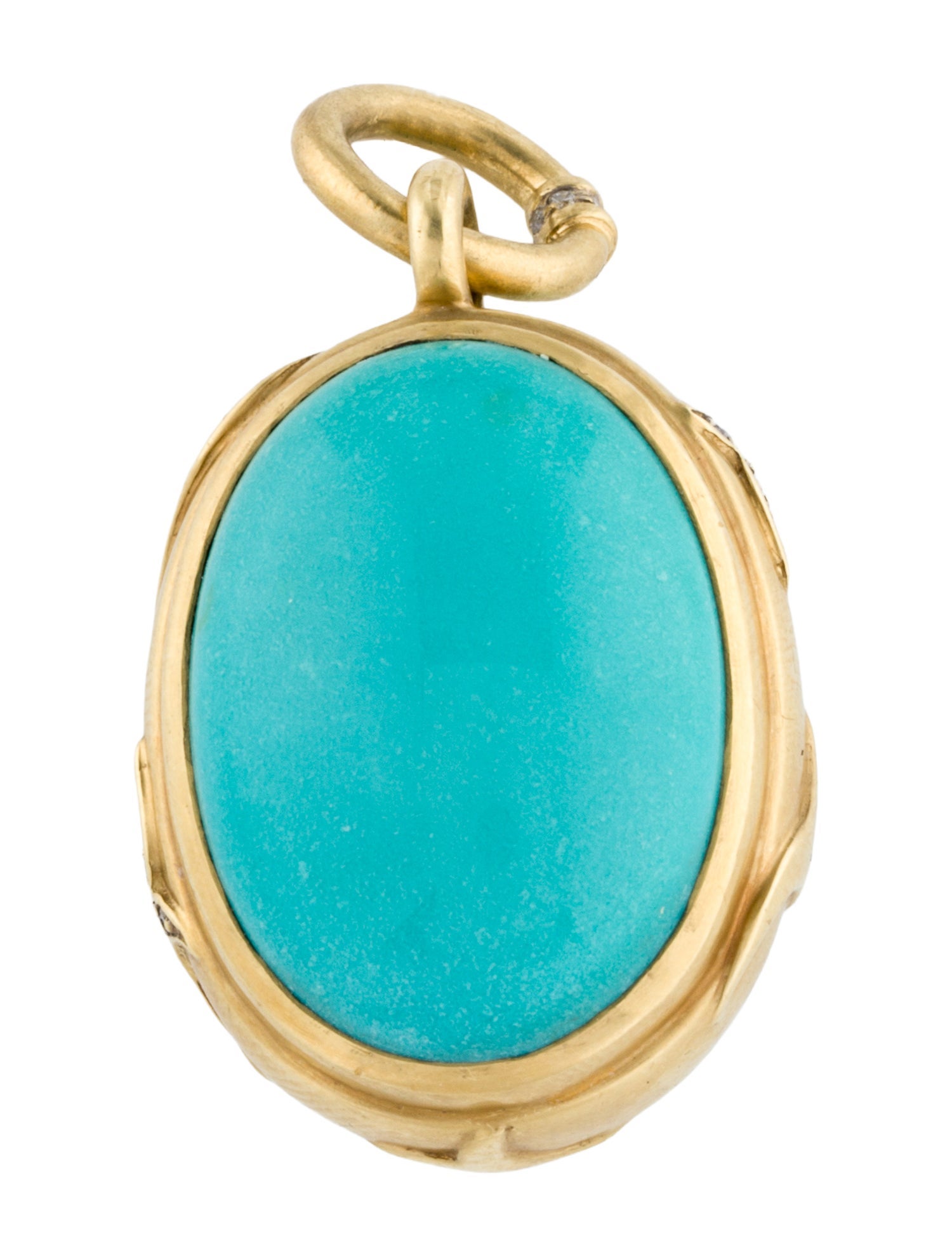 Pendant 18K Turquoise and Diamond