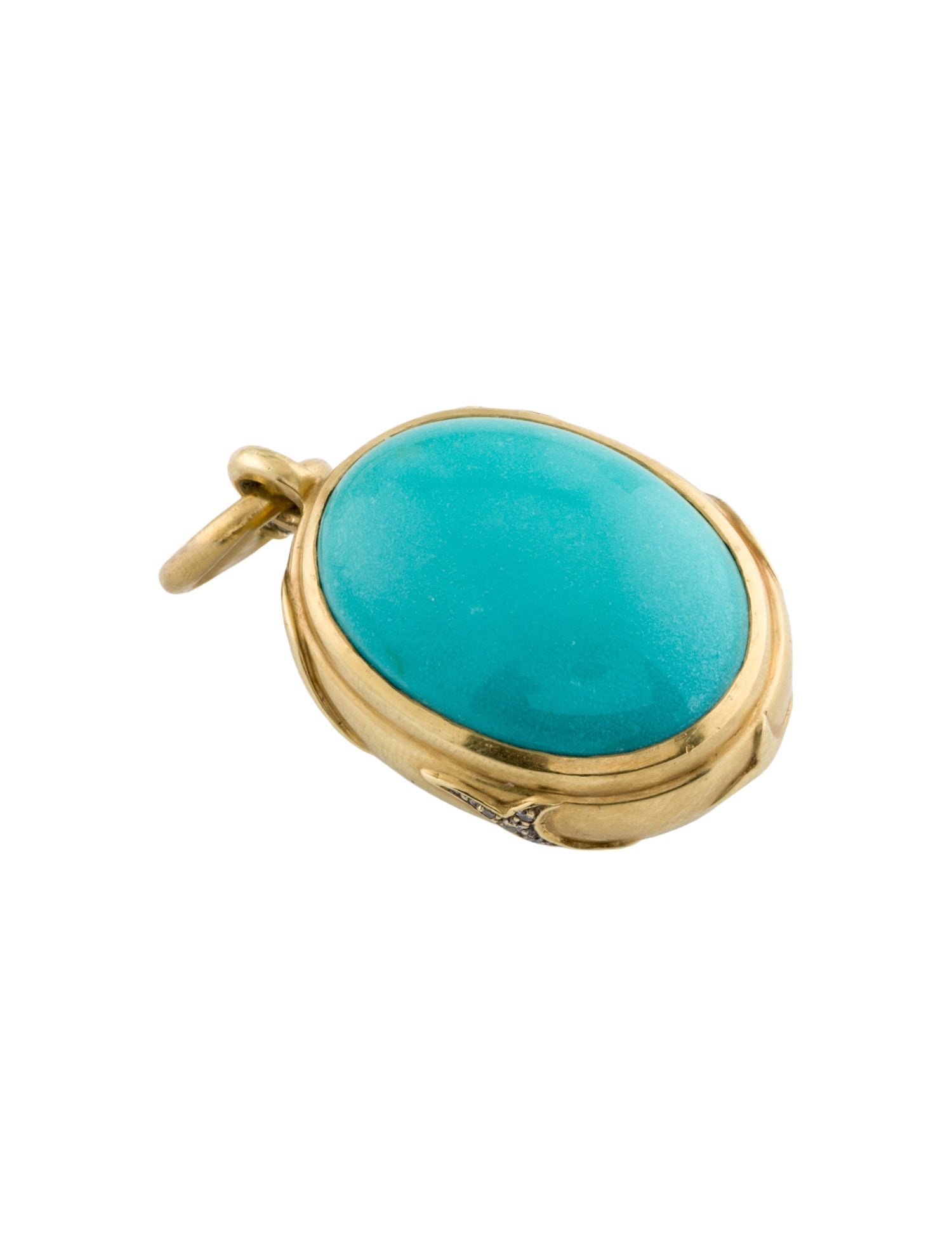 Pendant 18K Turquoise and Diamond