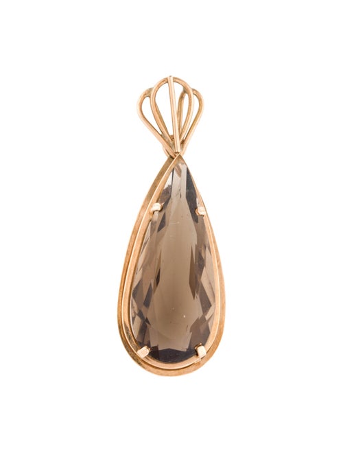 Pendant 14K 16.80ct Smokey Quartz Pendant