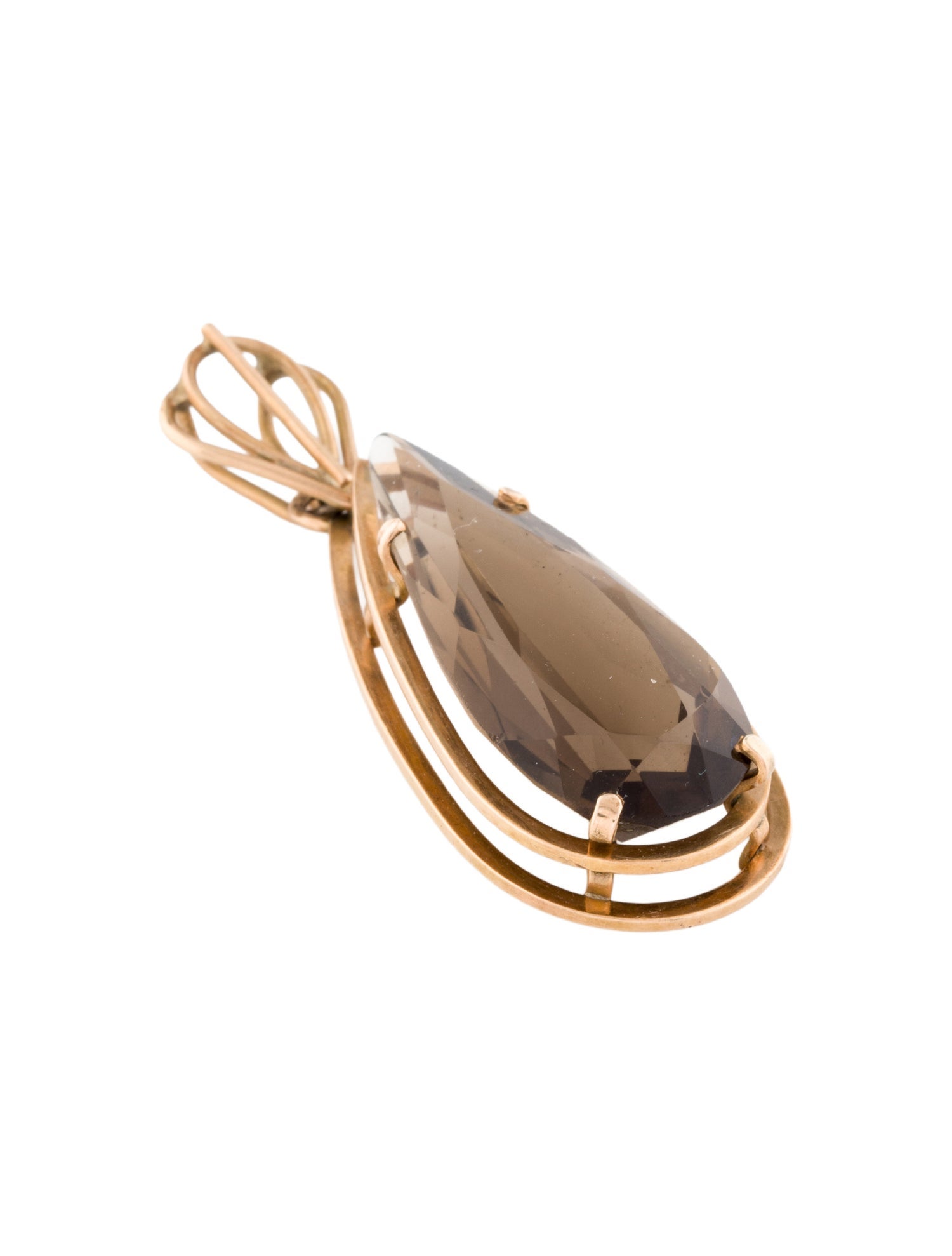Pendant 14K 16.80ct Smokey Quartz