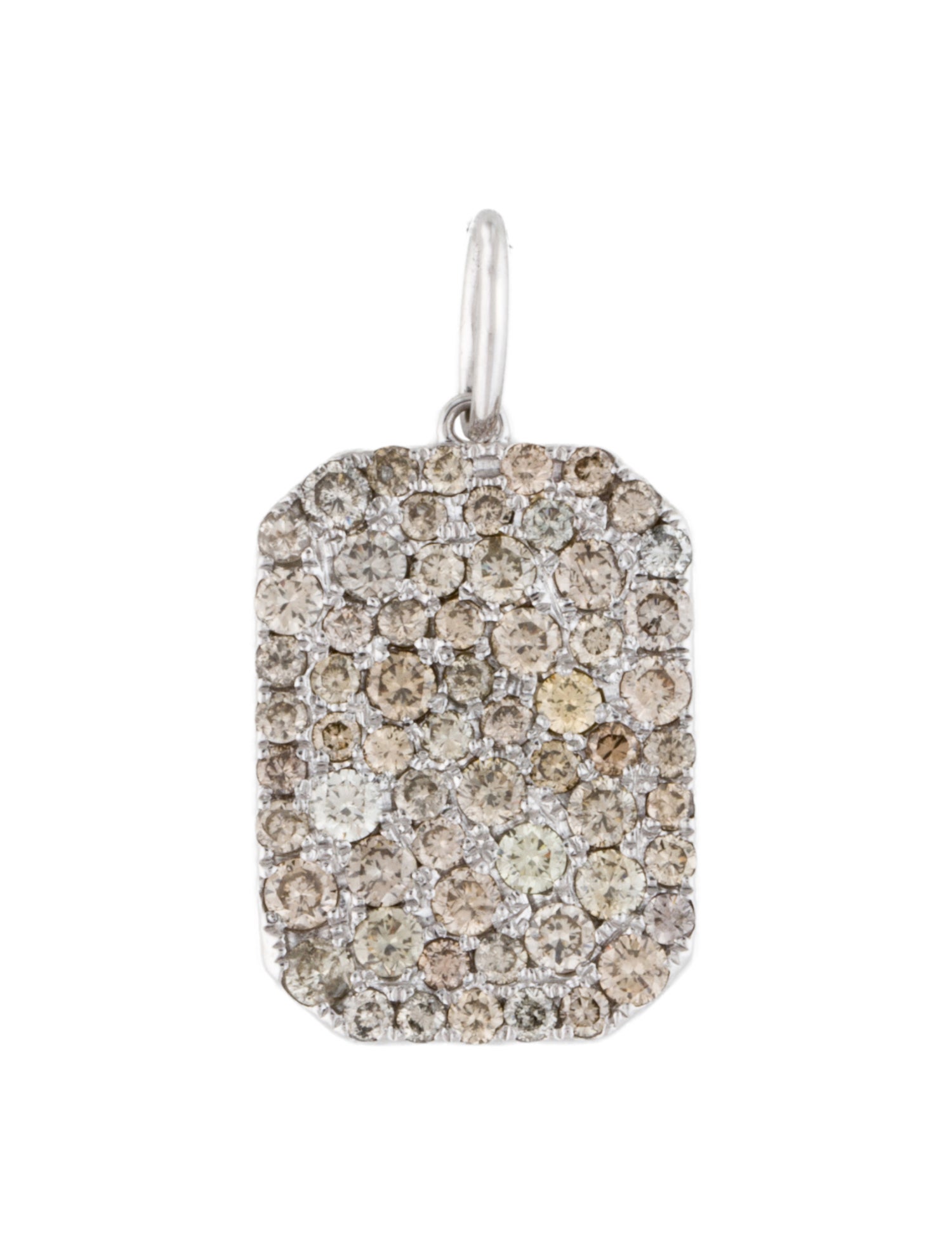 Pendant 14K 2.05ctw Diamond Dog Tag