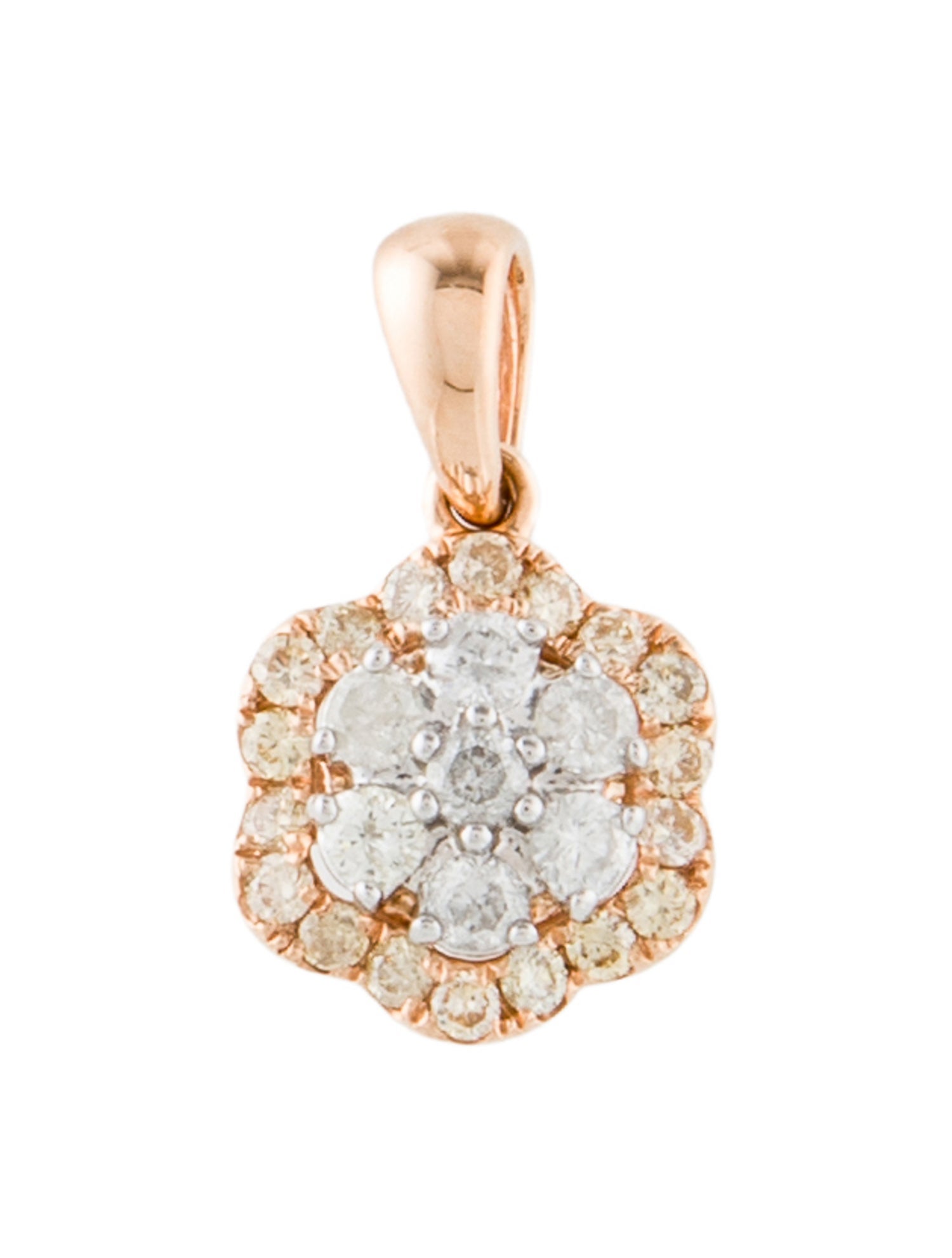 Pendant 18K Diamond Flower Pendant